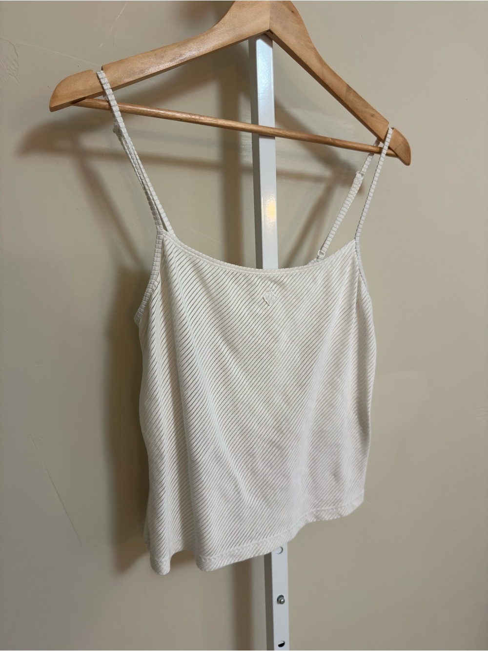 Vintage Ralph Lauren Sheer Stripe Cami Tank Medium Y2K Preppy